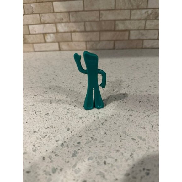 Vintage 2 3/4 inch Bendable Gumby Figure Prema Toy Co. Bendy Figurine Waving - Picture 2 of 2